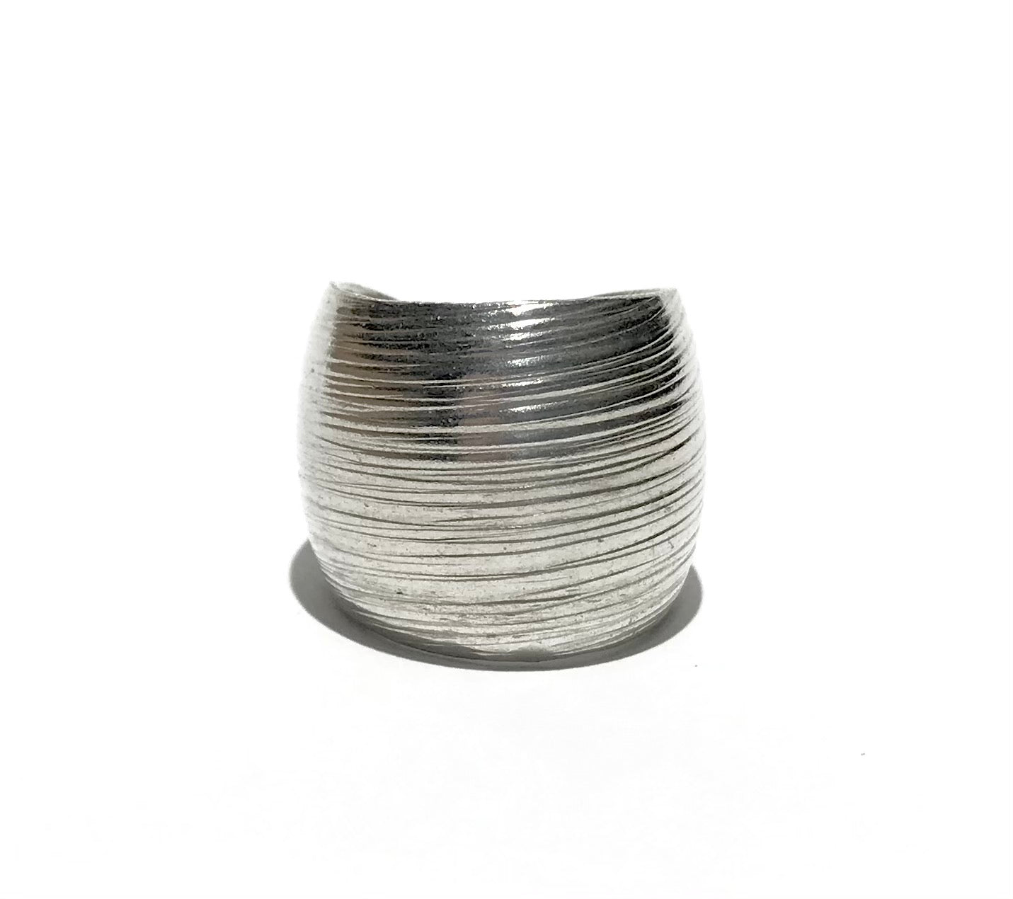 Thai Hill Tribe Silver Brushed Ring