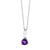 Amethyst Infinity Solitaire Pendant