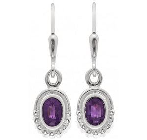 Delicate Oval Solitaire Earrings