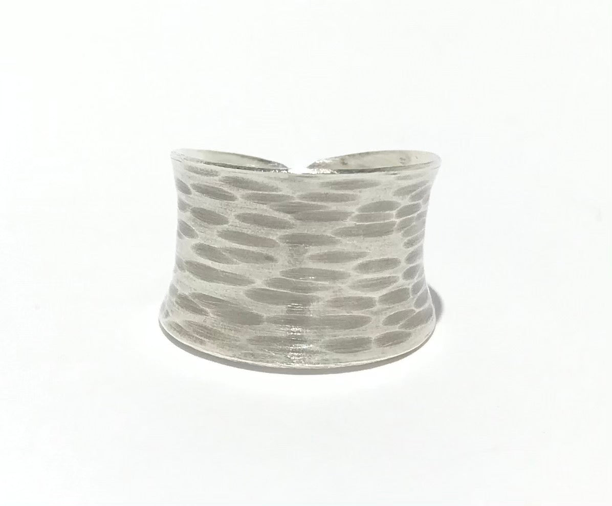 Thai Hill Tribe Silver Brushed Ring