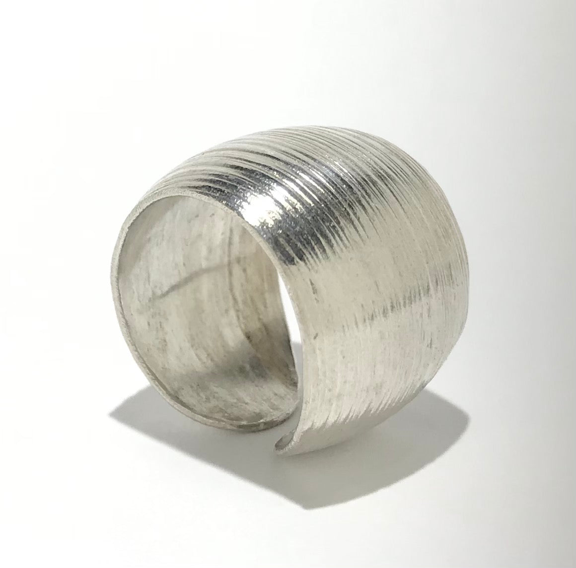 Thai Hill Tribe Silver Brushed Ring