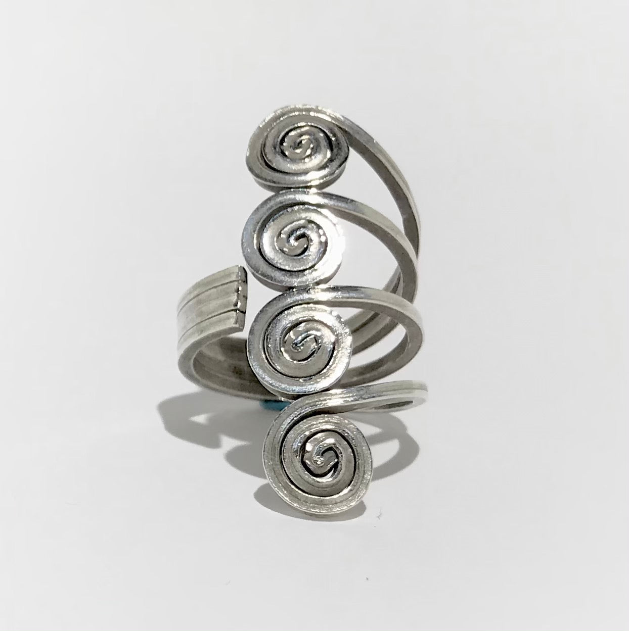 Thai Hill Tribe Silver Spirals Ring