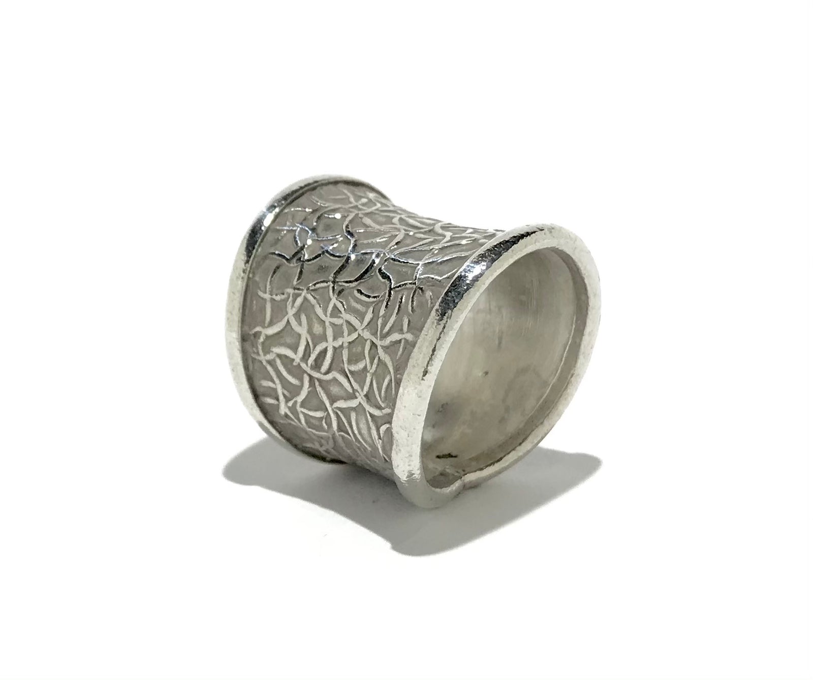 Thai Hill Tribe Silver Leaf Ring