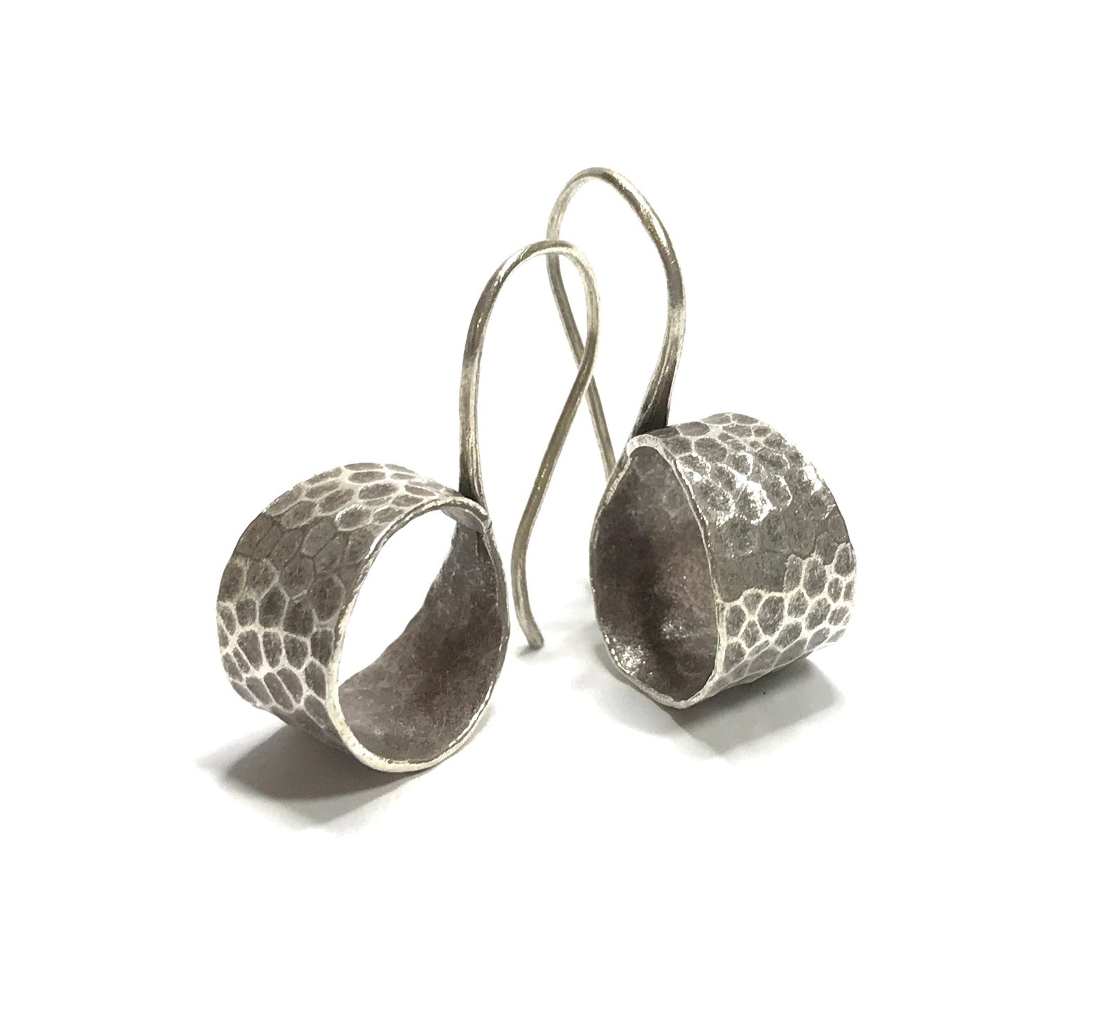 Thai Hill Tribe Hammered Loop Earrings
