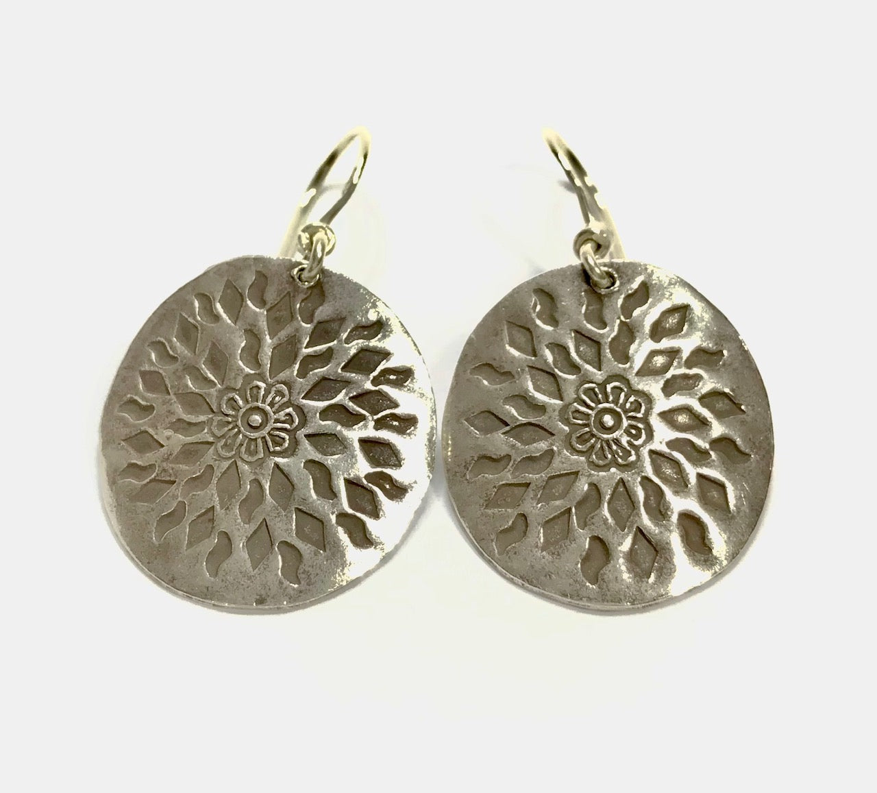 Thai Hill Tribe Floral Disc Earrings