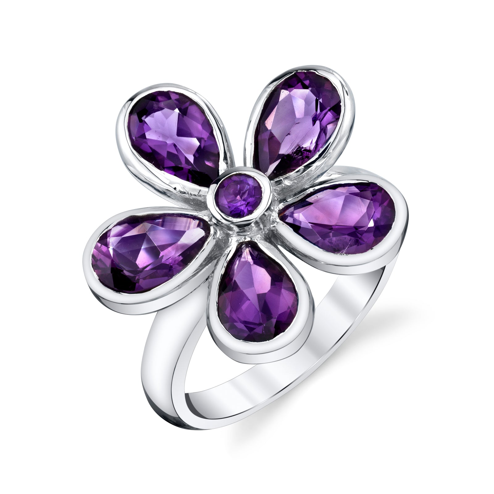 Amethyst Flower Power Ring