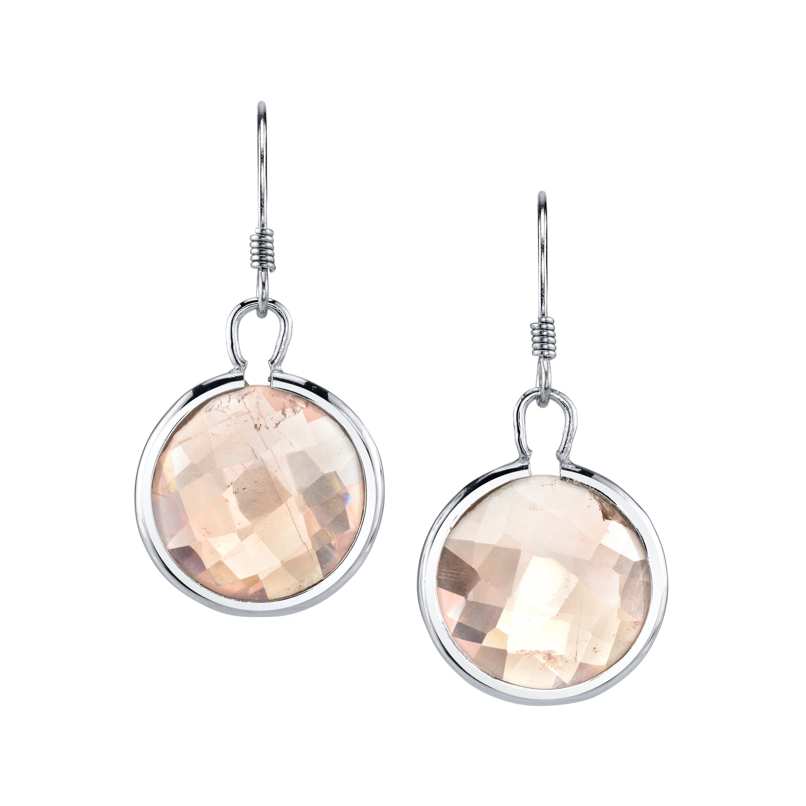 Faceted Round Earrings