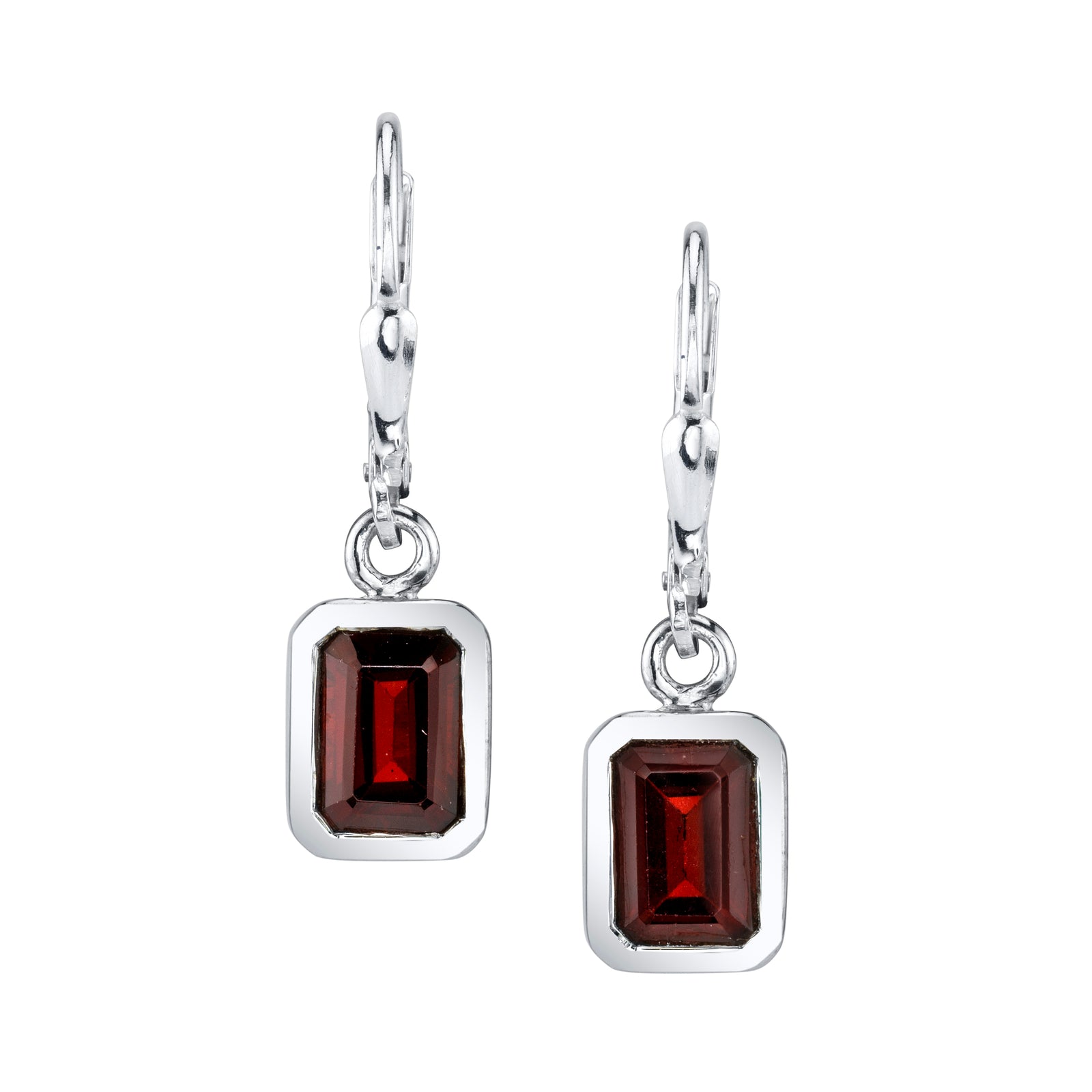 Faceted Rectangular Earrings