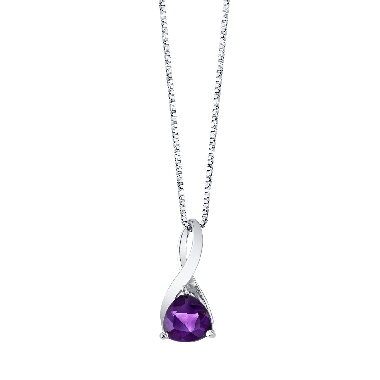 Amethyst Infinity Solitaire Pendant