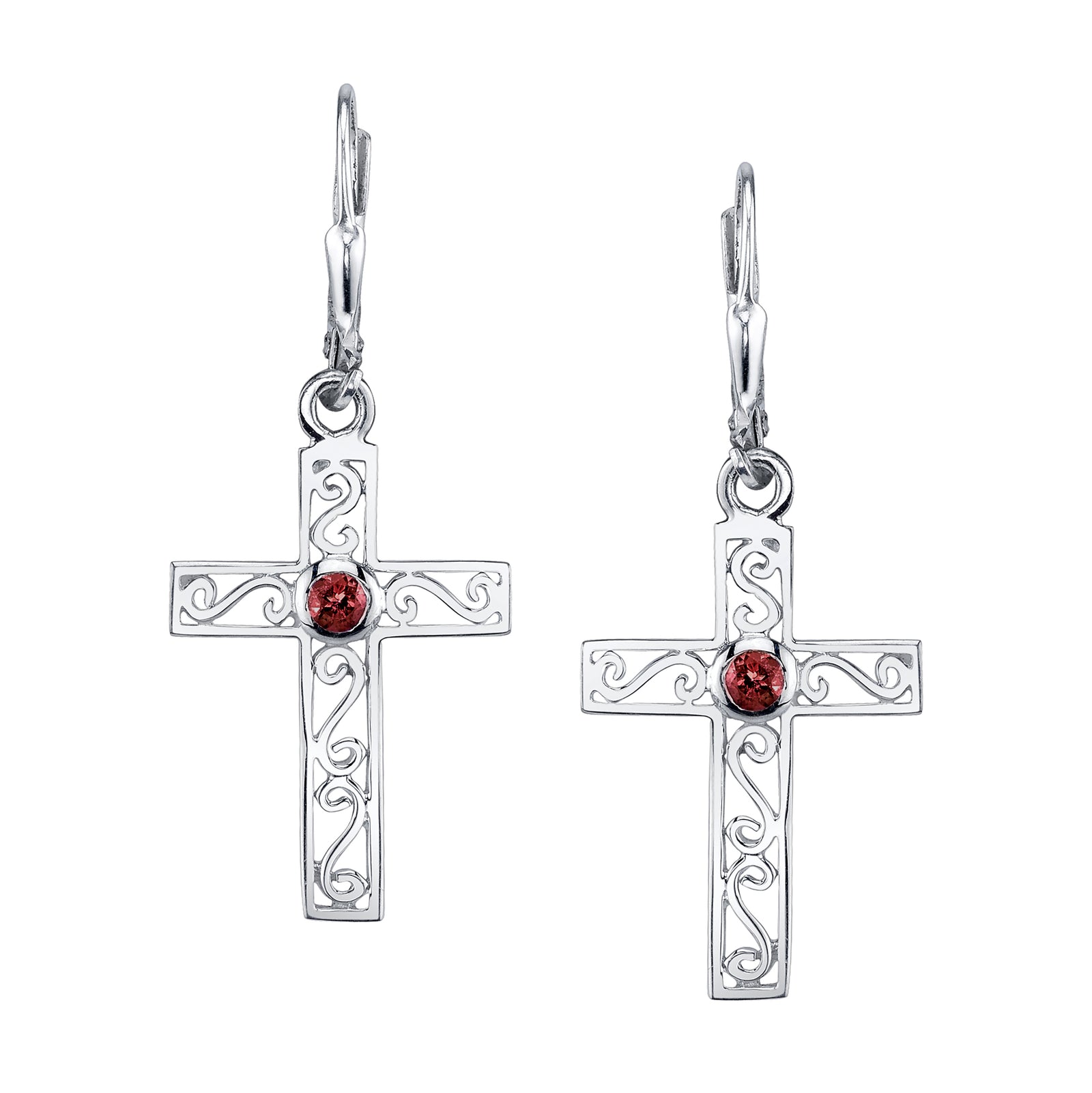 Filigree Cross Earring