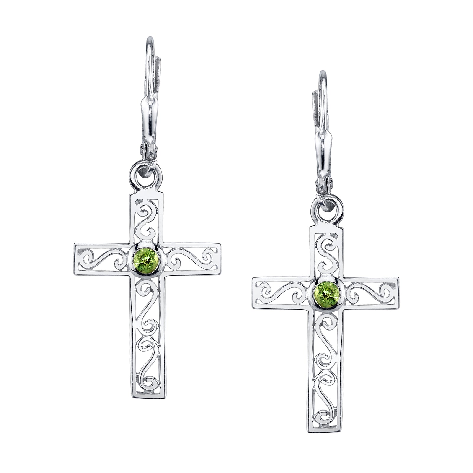 Filigree Cross Earring