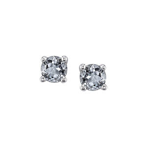 Prong-Set Solitaire Stud Earrings