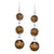Three Stone Faceted Round Earrings