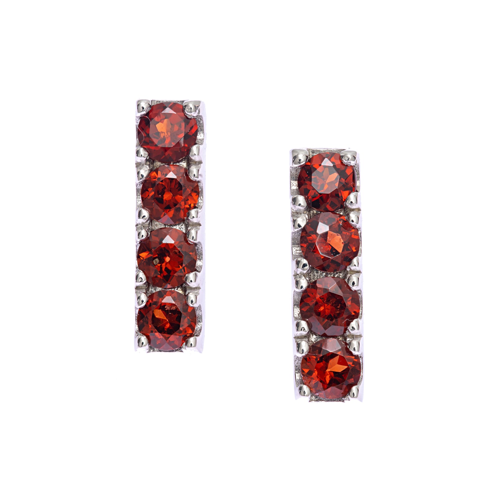 Four Stone Stud Earrings