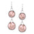 Double Faceted Round Drop Earrings