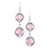 Double Faceted Square Drop Earrings
