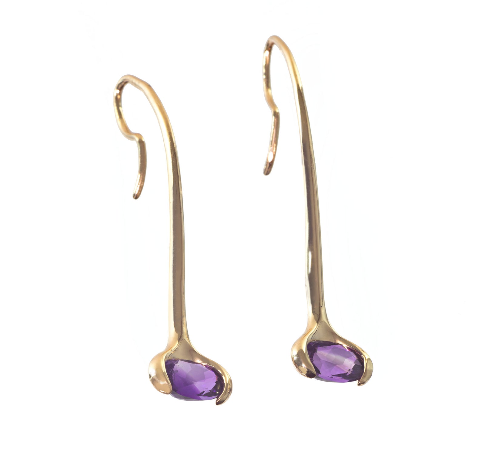 Gold Birthstone Drop Earring