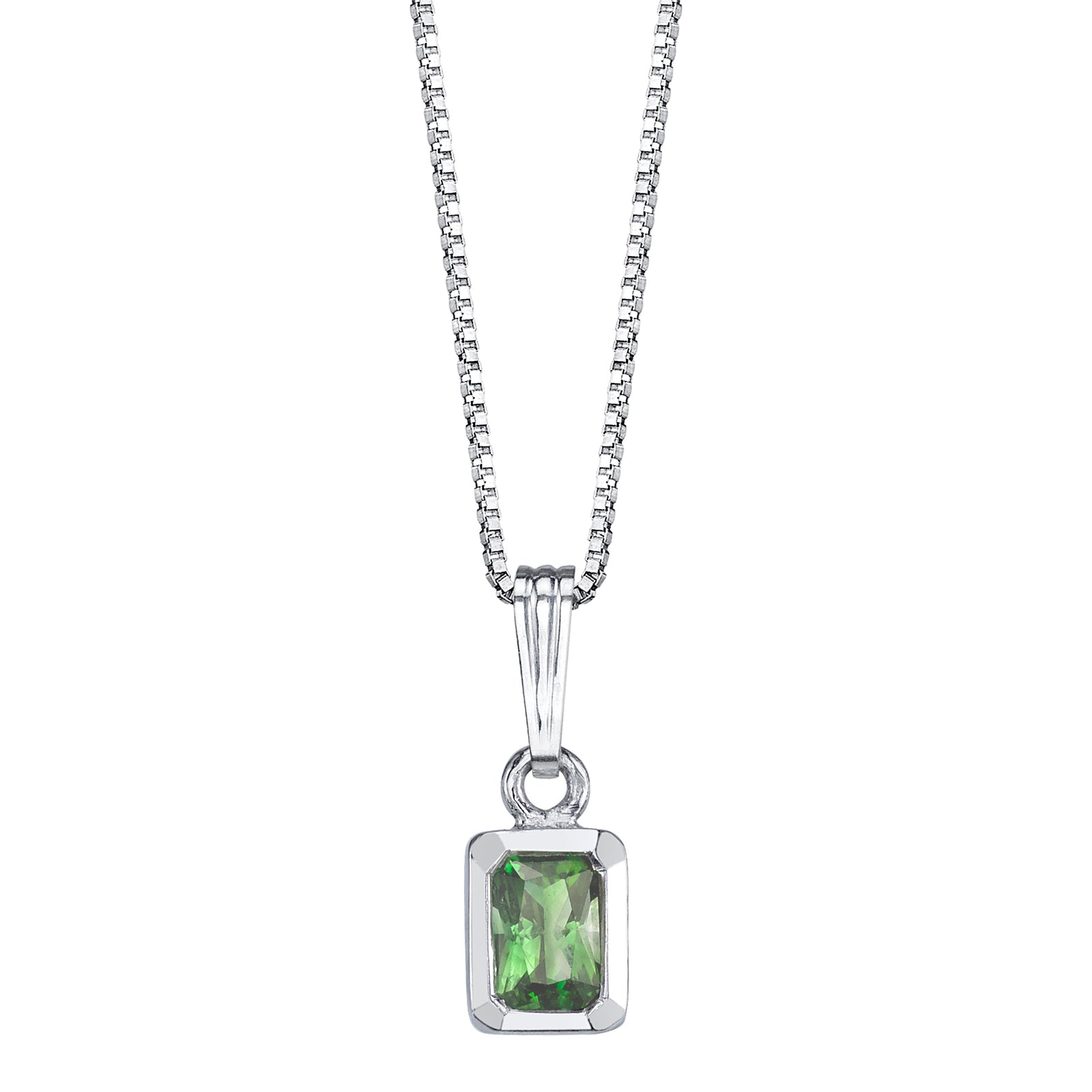Faceted Rectangular Stone Pendant