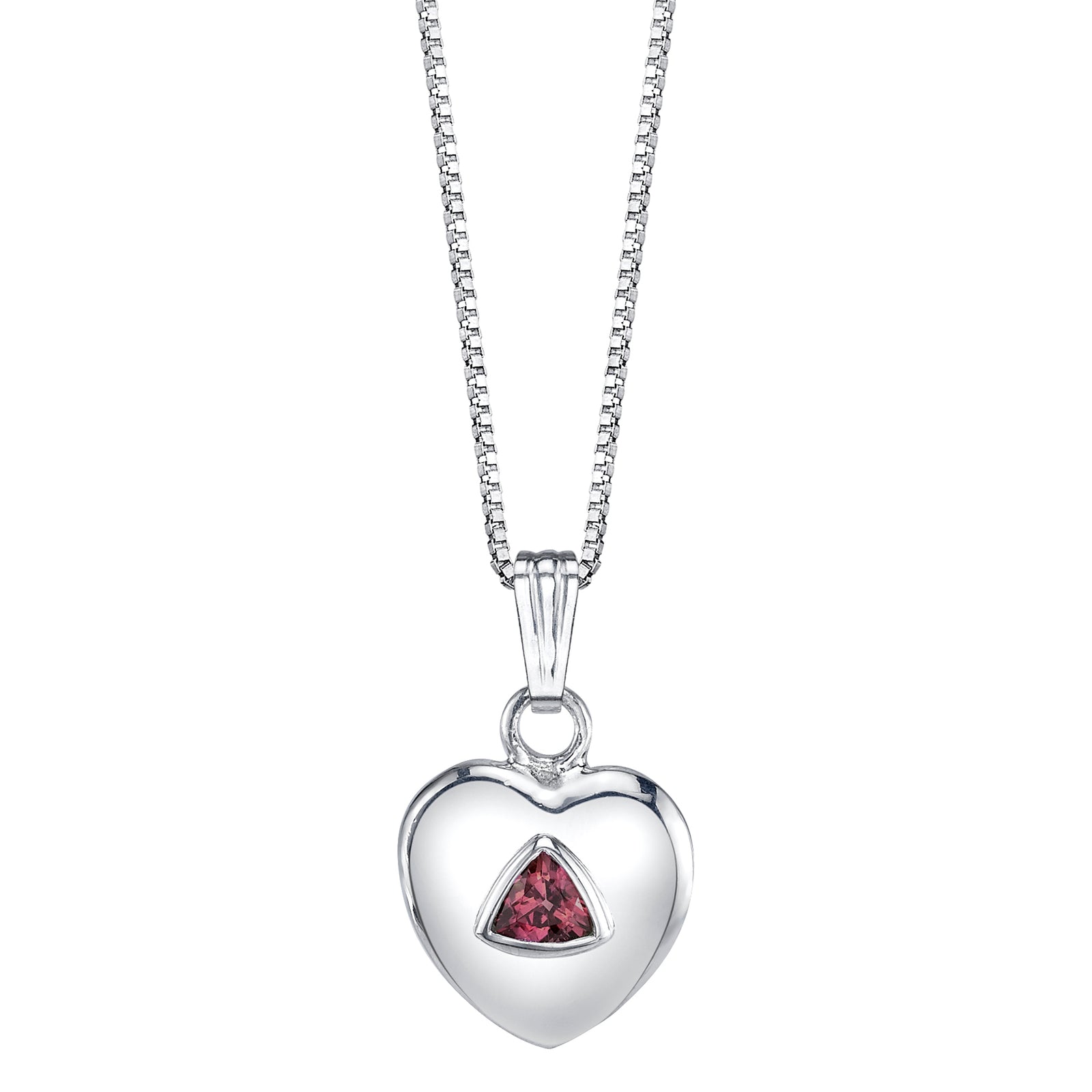 Bezel Set Trillion Heart Pendant