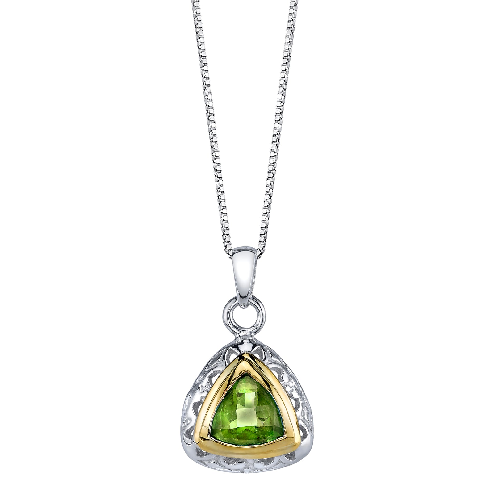 Trillion Silver and Vermeil Pendant