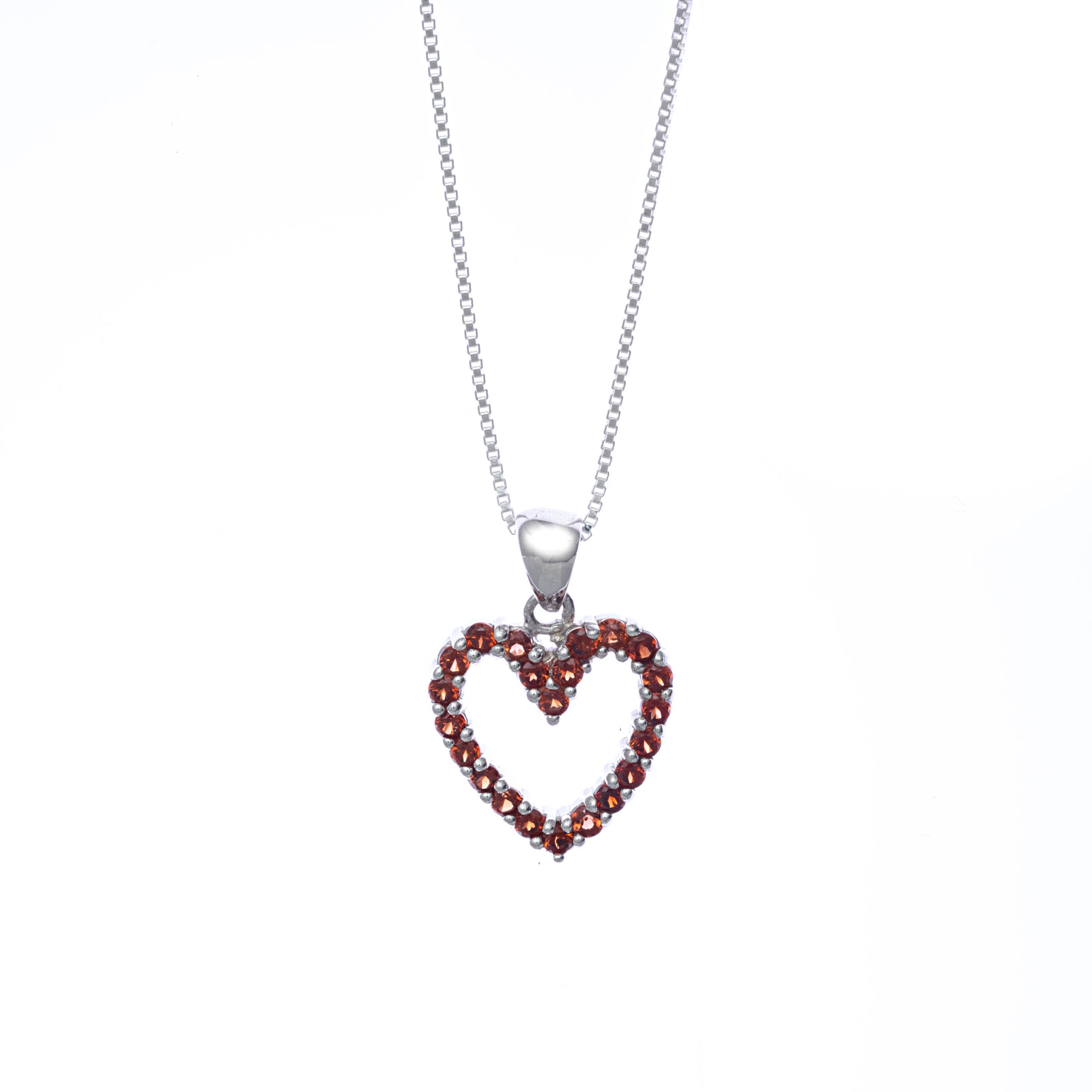 Open Heart Pave Pendant