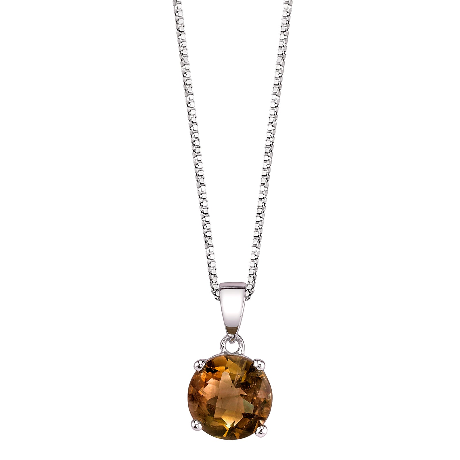 Checkerboard Faceted Solitaire Pendant