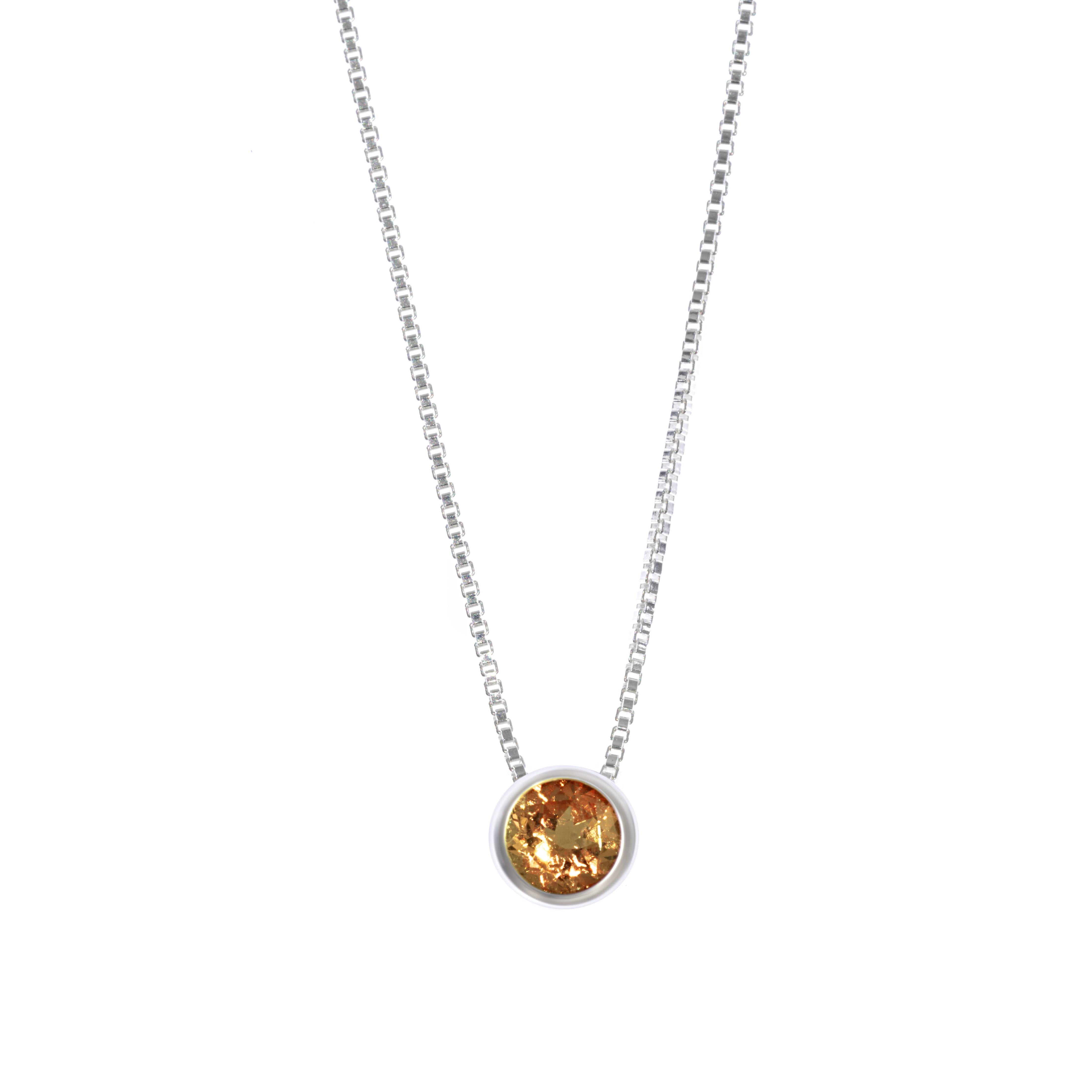 Round Stone Pendant Necklace - Four Peaks Mining Co.