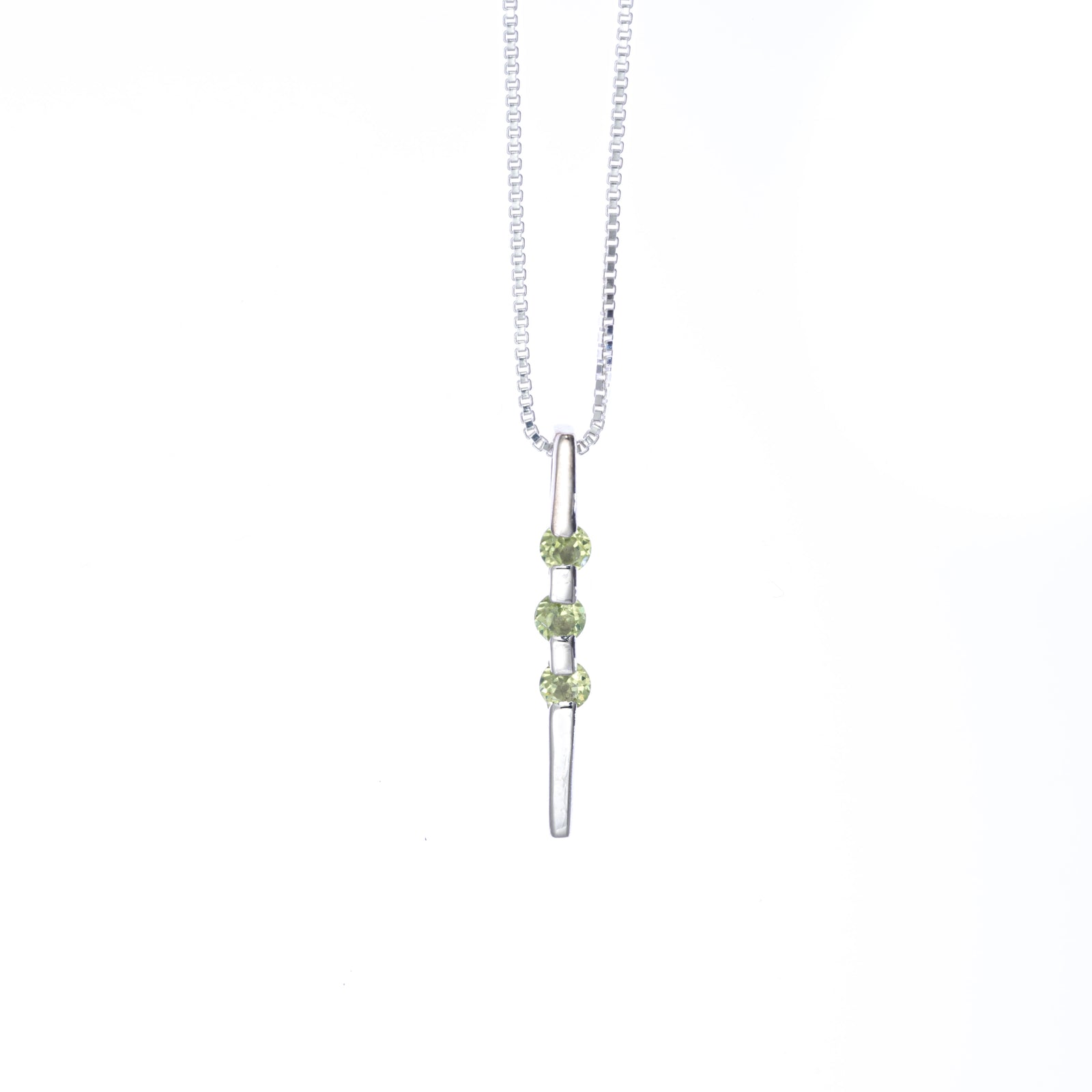 Three Stone Vertical Pendant