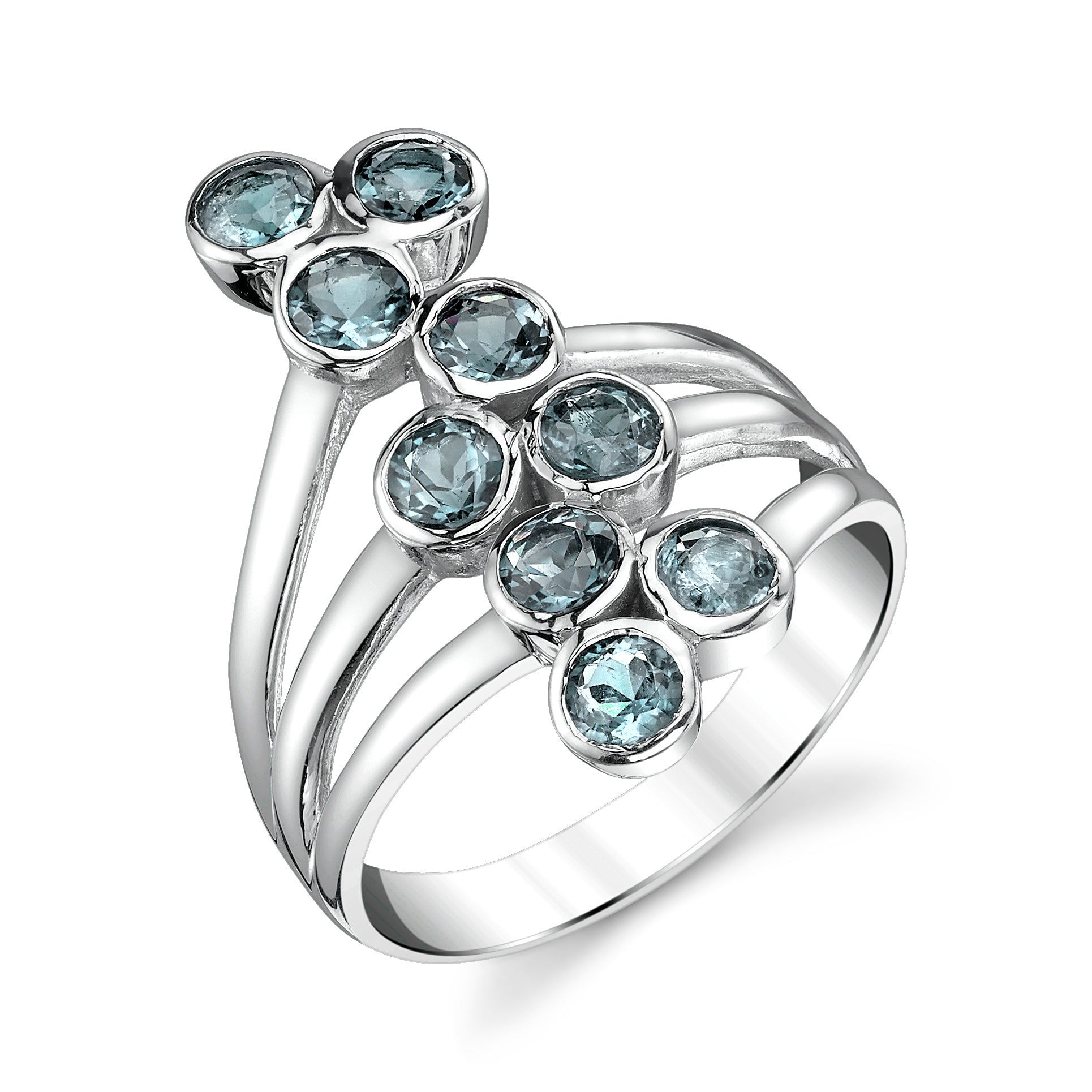 ☆Hei☆ sv925 bubble ring HE24WIRSW117XXFR Nine Stone Bubble Ring - Four Peaks Mining Co.