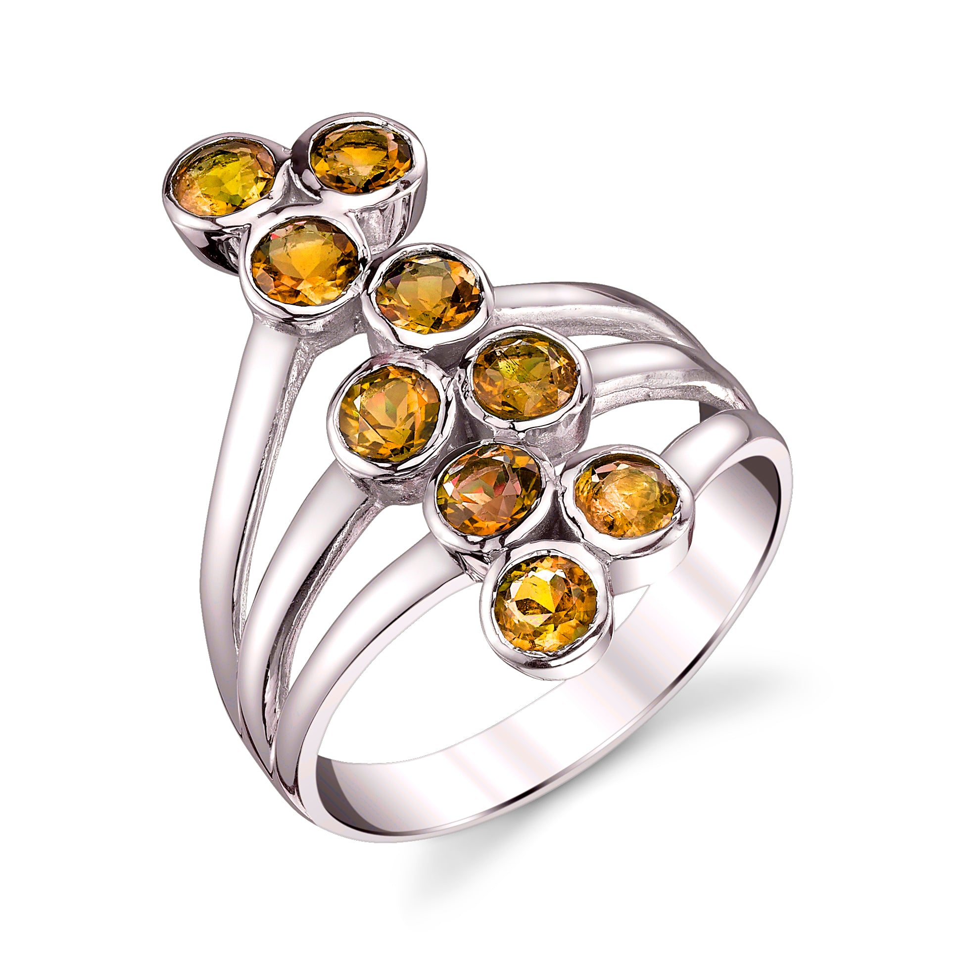 ☆Hei☆ sv925 bubble ring HE24WIRSW117XXFR Nine Stone Bubble Ring - Four Peaks Mining Co.
