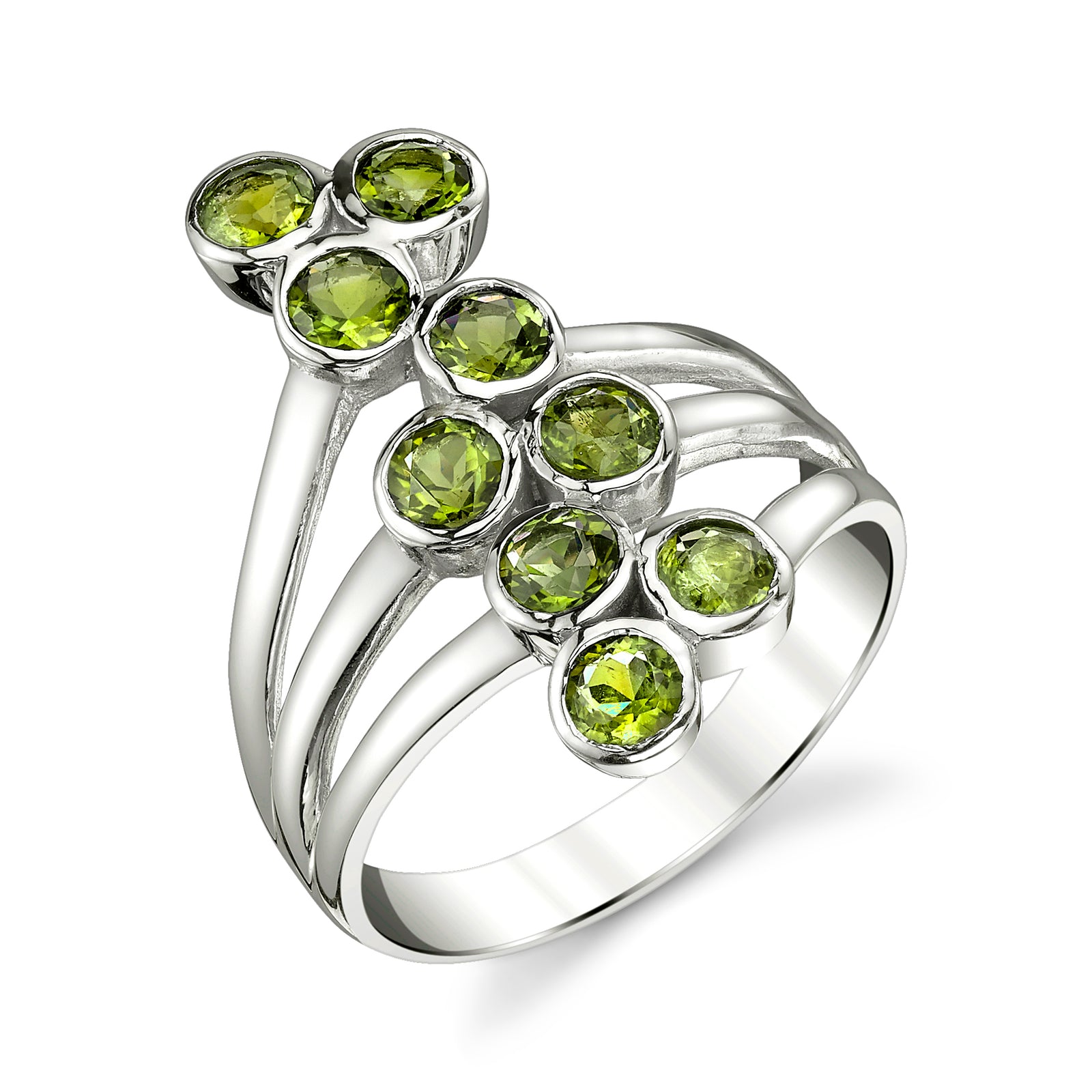 Nine Stone Bubble Ring