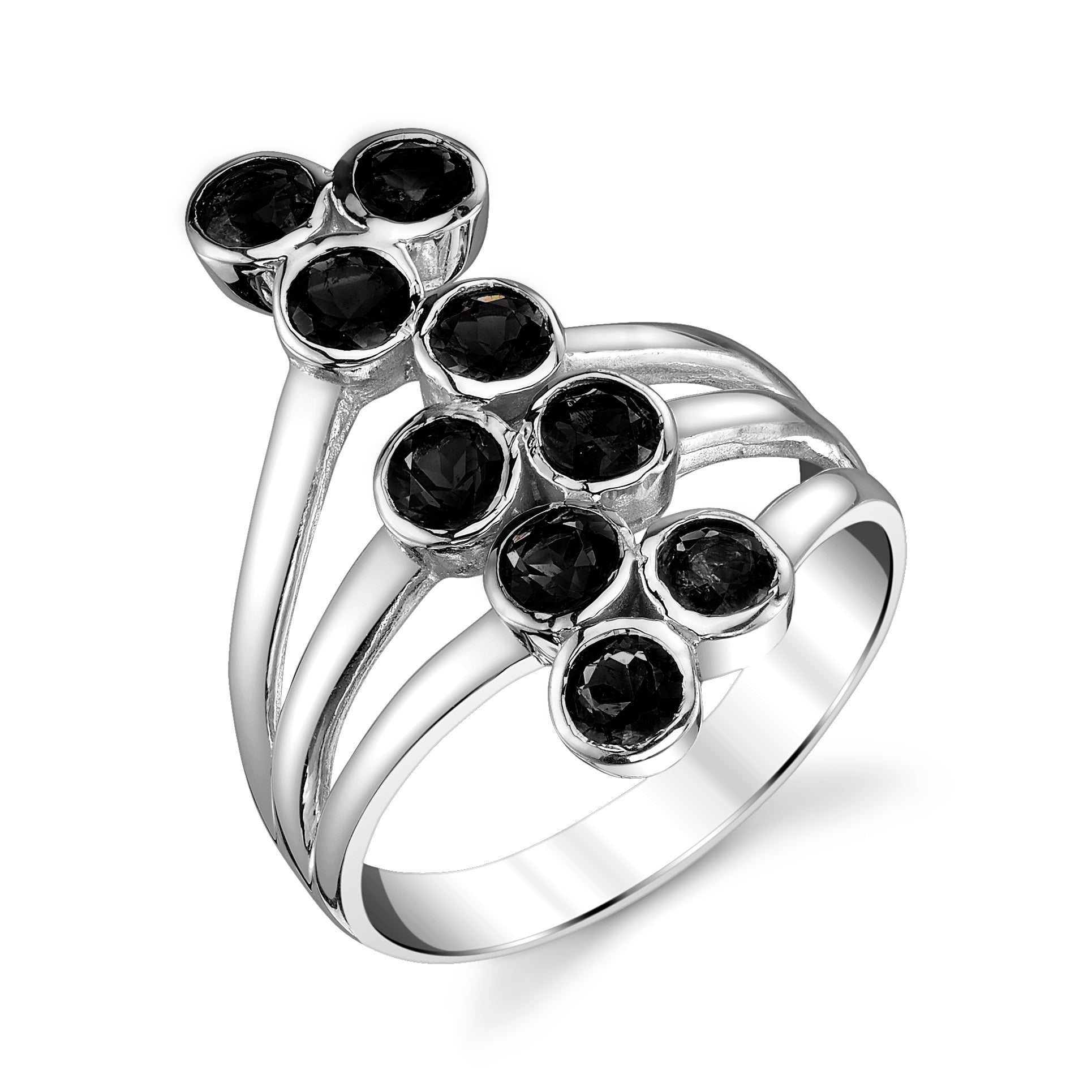 Nine Stone Bubble Ring - Four Peaks Mining Co.