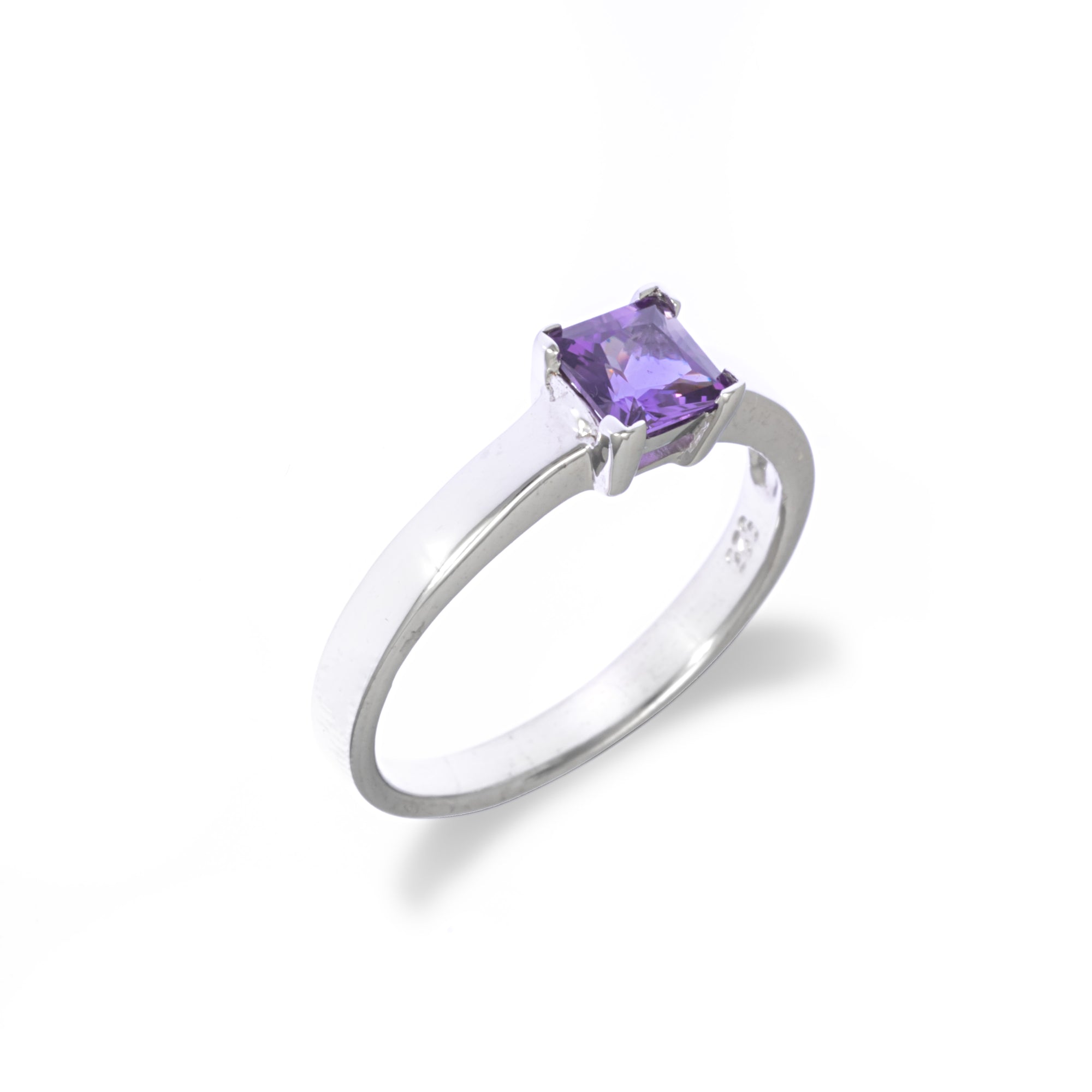 Solitaire Square Ring