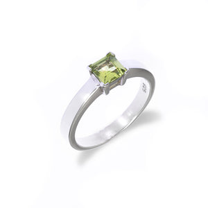 Solitaire Square Ring