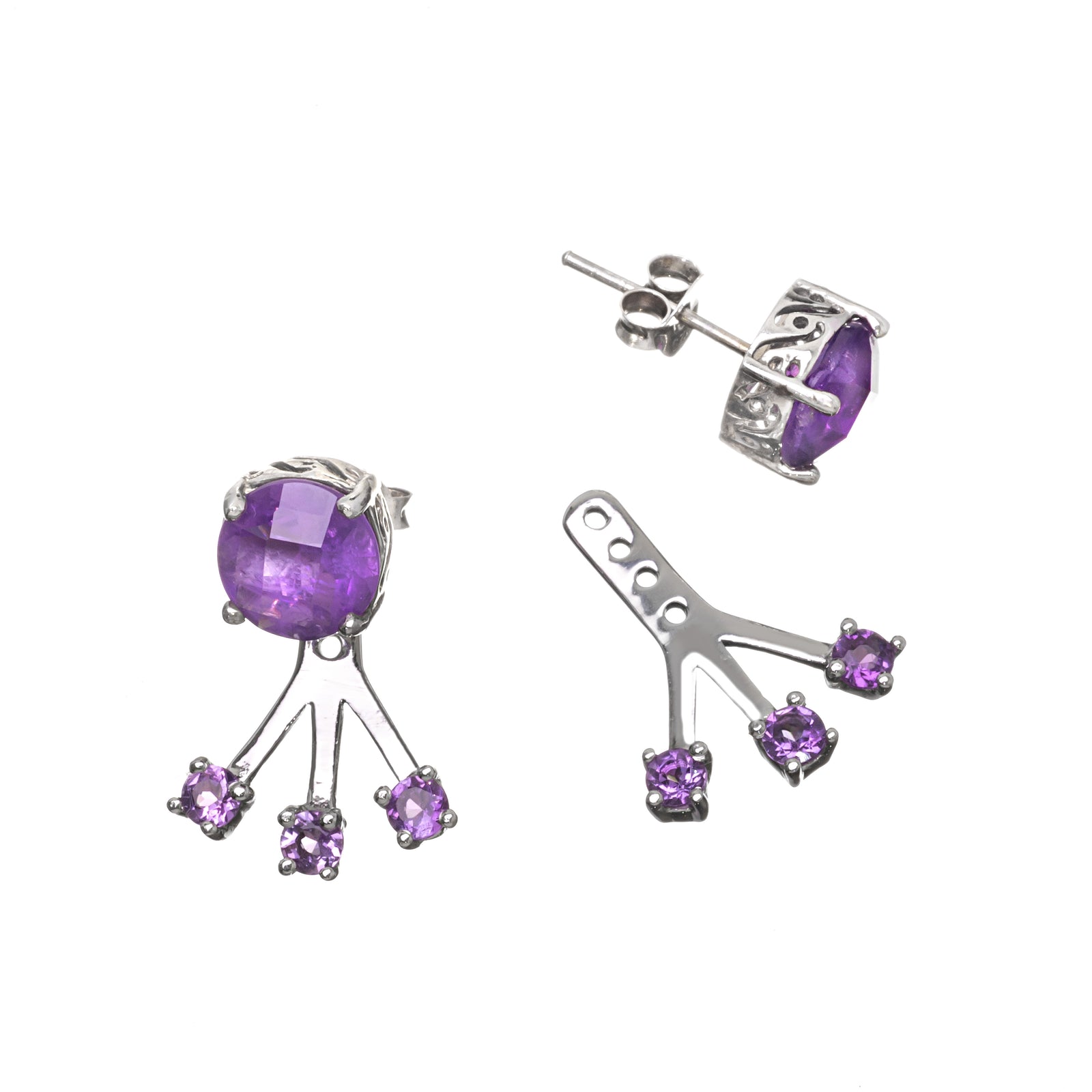 Amethyst Stud Enhancers Earring Back