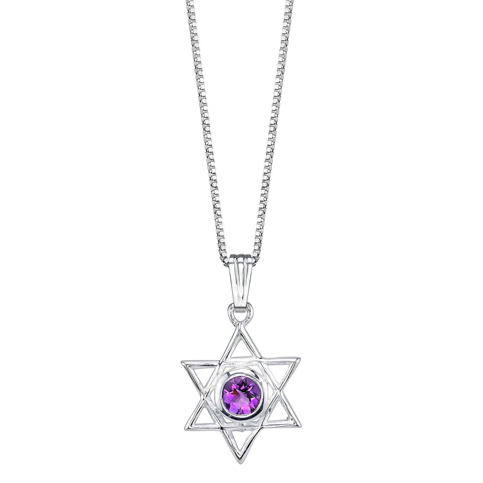 Amethyst Star of David Pendant