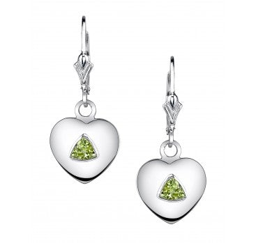 Trillion Heart Stone Earring
