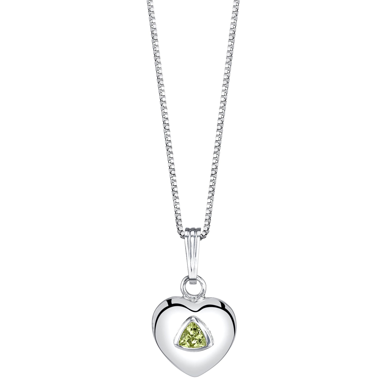 Bezel Set Trillion Heart Pendant