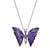 Carved Amethyst Large Butterfly Pendant