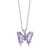 Carved Amethyst Small Butterfly Pendant