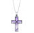 Inlaid Amethyst Cross Pendant