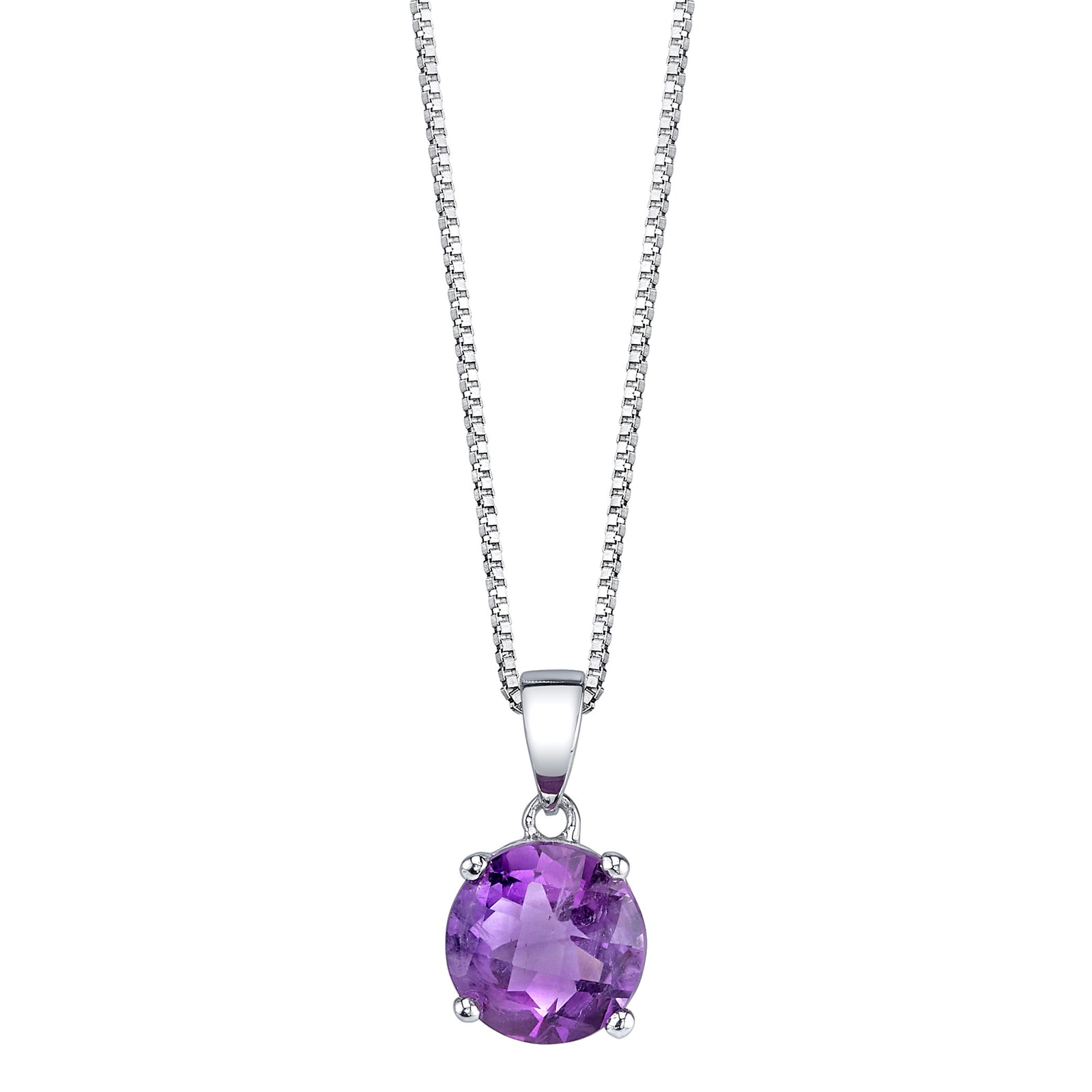 Checkerboard Faceted Solitaire Pendant