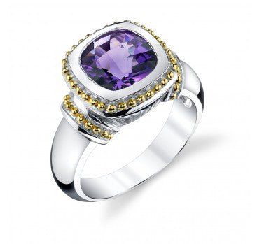 Vermeil Cushion Cut Ring