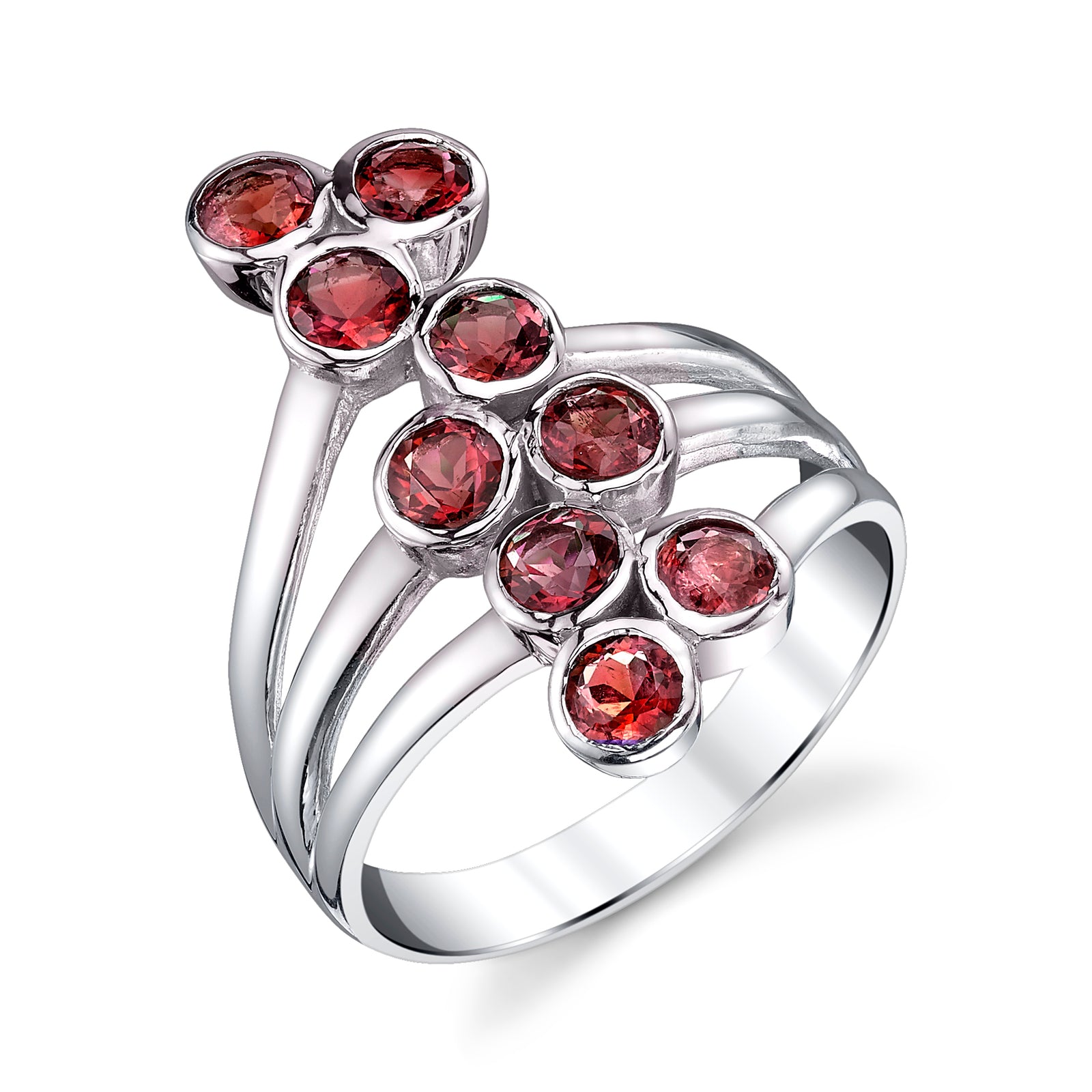 Nine Stone Bubble Ring